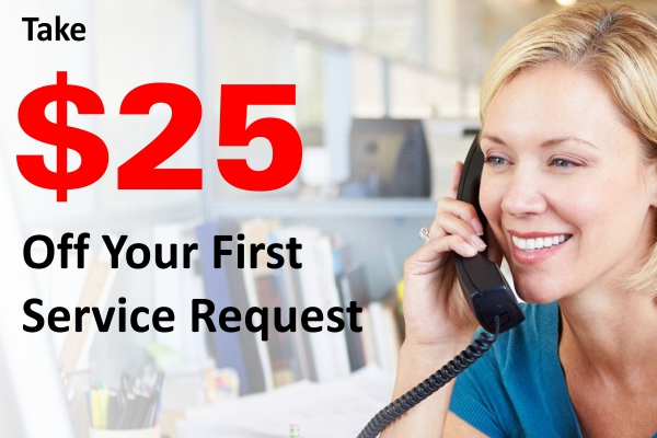 take discount on your first service request